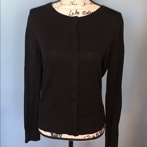 LOFT black button up cardigan medium